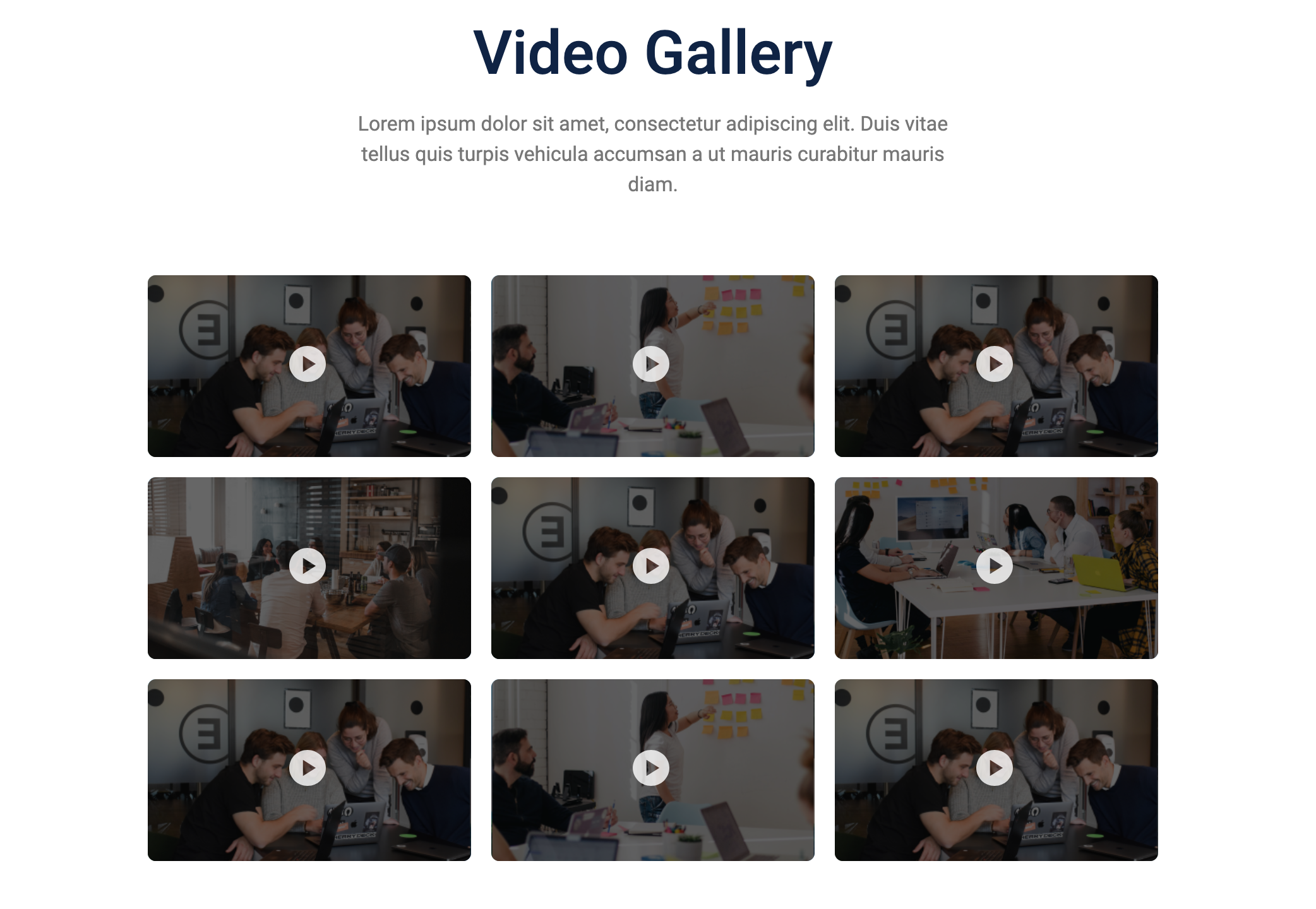 Video gallery