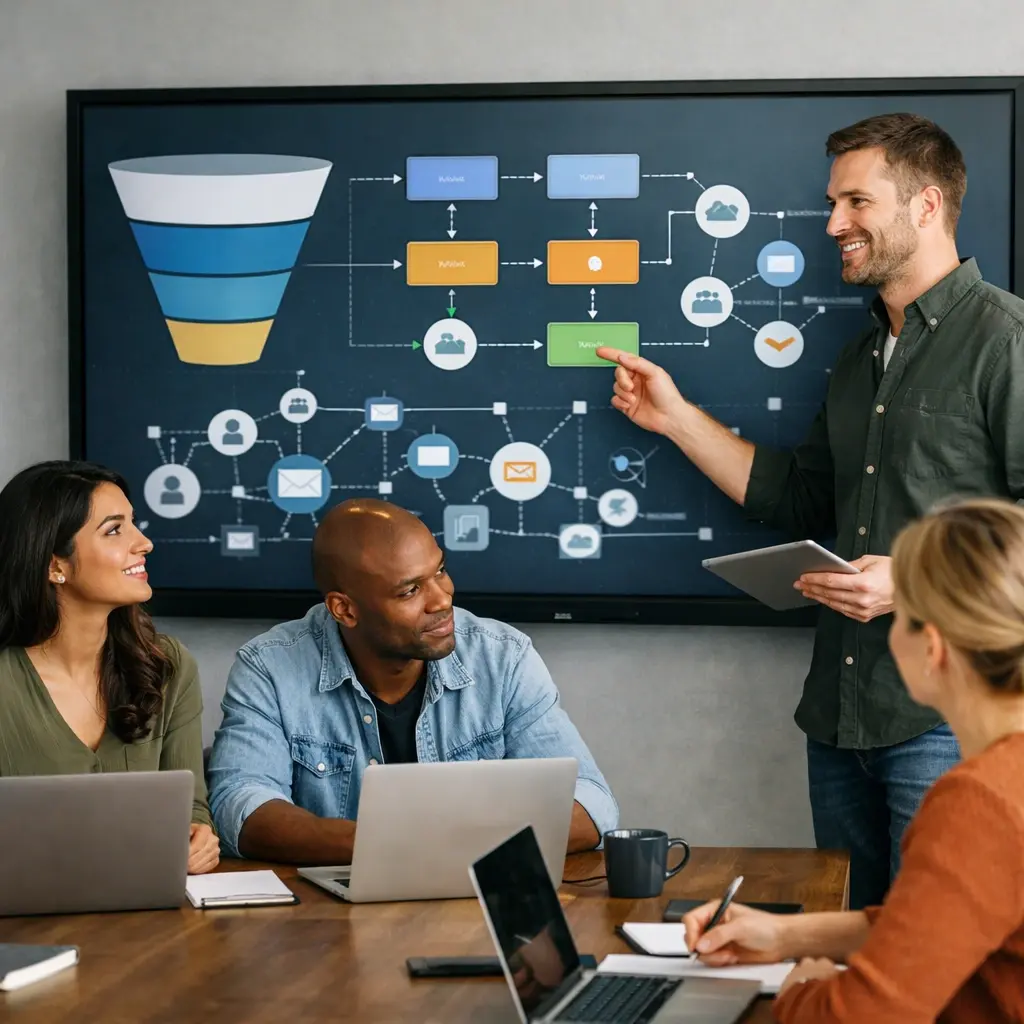 Week 3 Data and automation Customer data mapping lifecycle stage setup core automation workflowscreate an realistic image with people without showing
