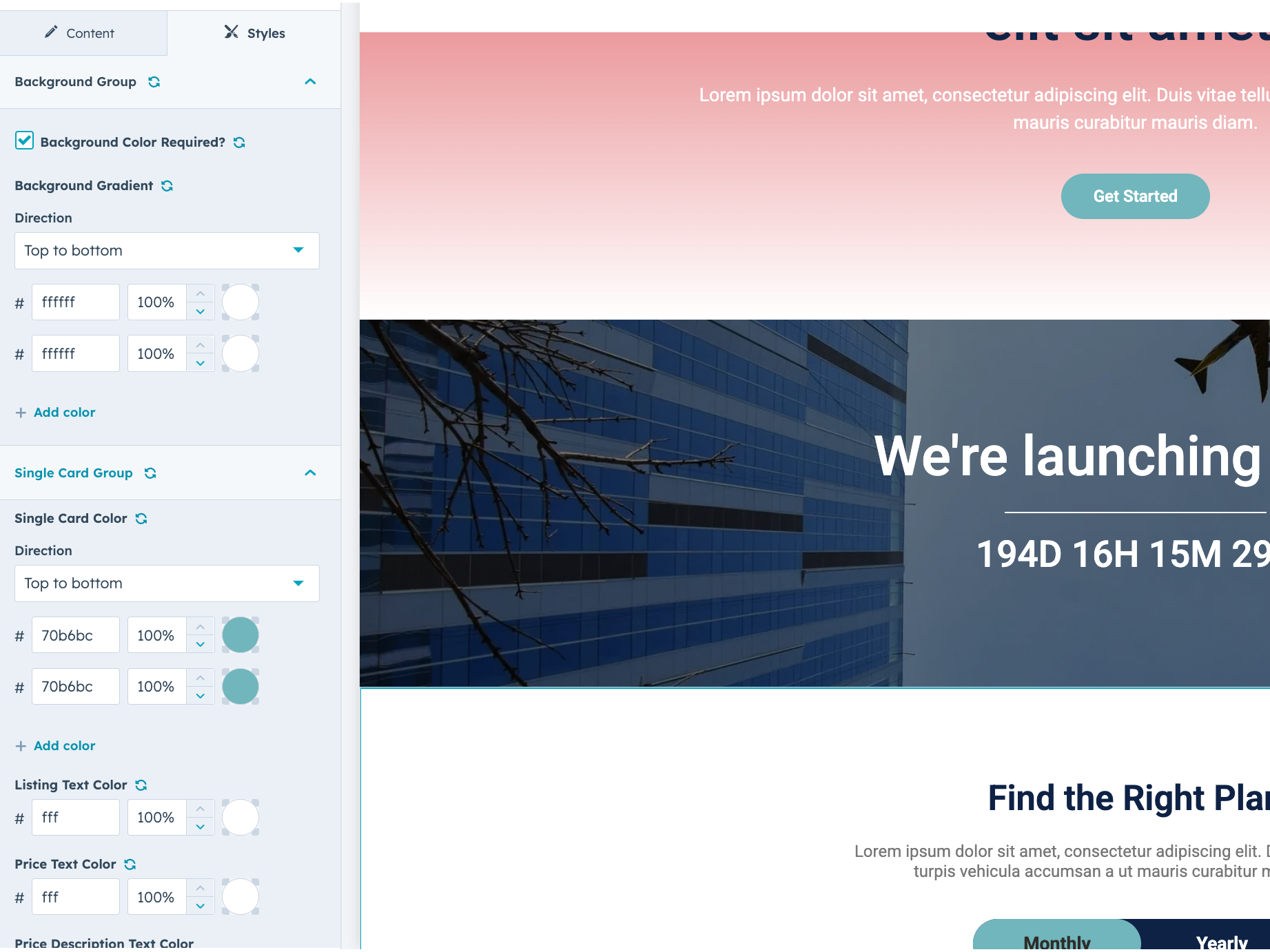 Customizable Content & Flexible Styling Options