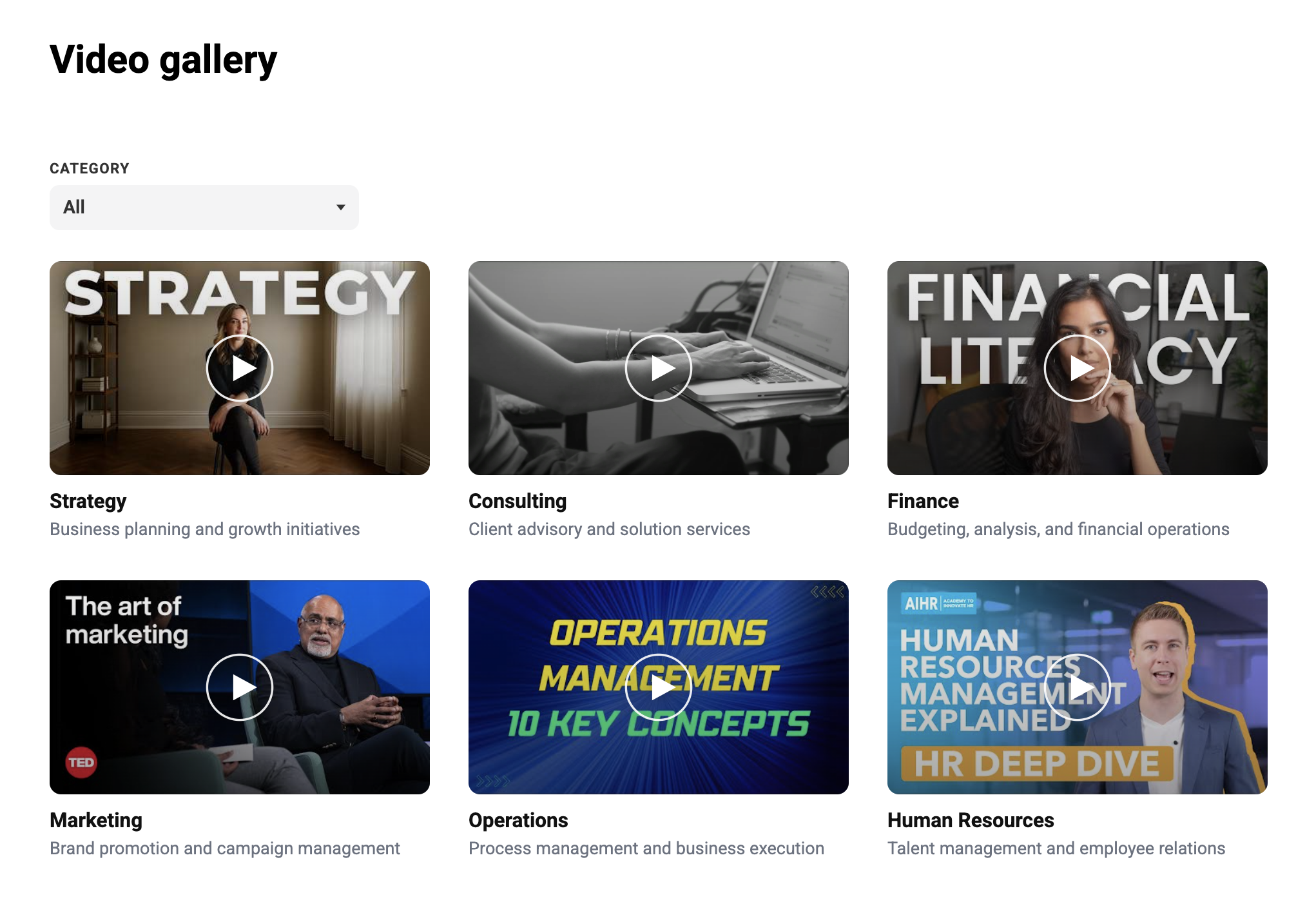 video gallery